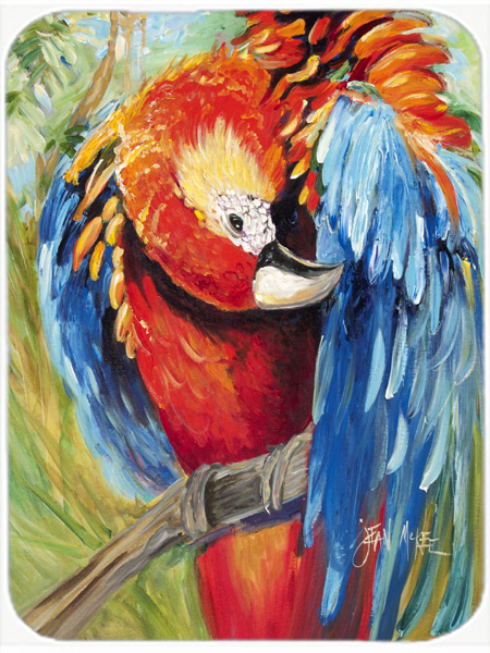 Red Parrot Glass Cutting Board- Large