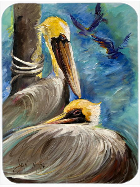 Pelicans Remembering Glass Cutting Board- - Large