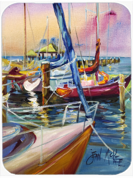 Purple Sailboats Glass Cutting Board- Large