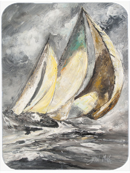 Boat Full Sailboats Glass Cutting Board- Large
