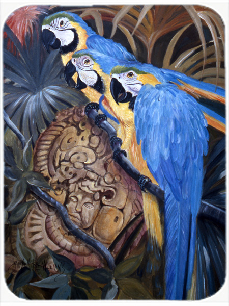 Parrots Glass Cutting Board- Large