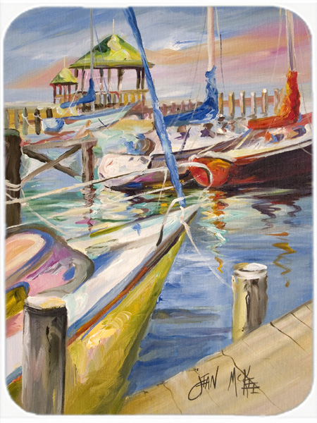 Boat Docks Sailboats Mouse Pad, Hot Pad & Trivet