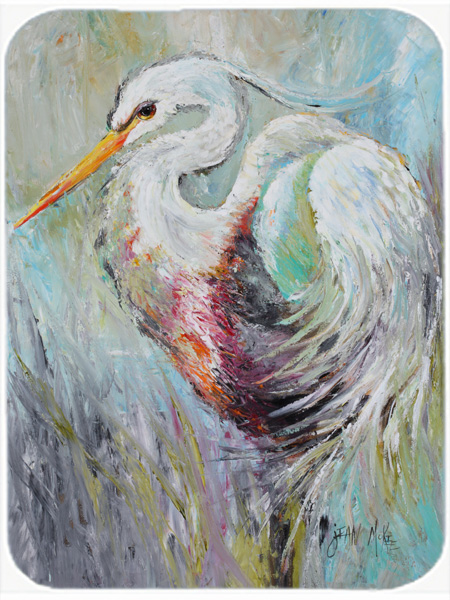 White Egret Mouse Pad, Hot Pad & Trivet