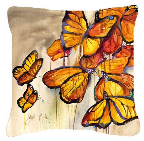 Butterflies Canvas Fabric Decorative Pillow