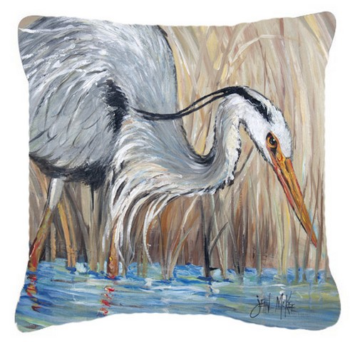 Blue Heron Canvas Fabric Decorative Pillow