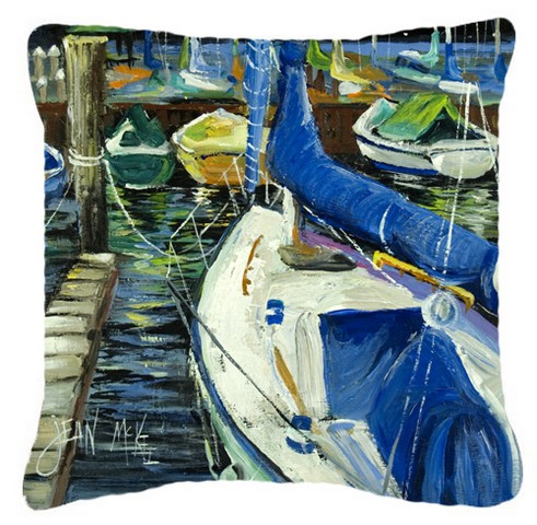 Sailboats Canvas Fabric Decorative Pillow