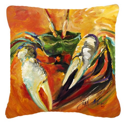 Small Orange Crab Canvas Fabric Decorative Pillow