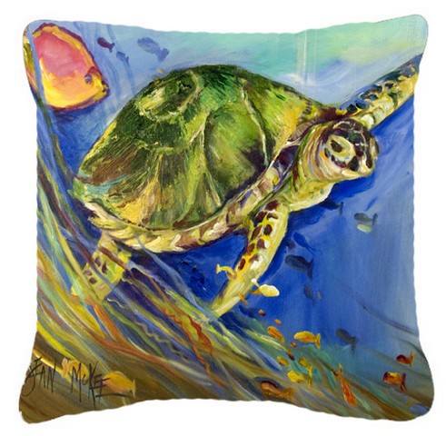 Loggerhead Sea Turtle Canvas Fabric Decorative Pillow