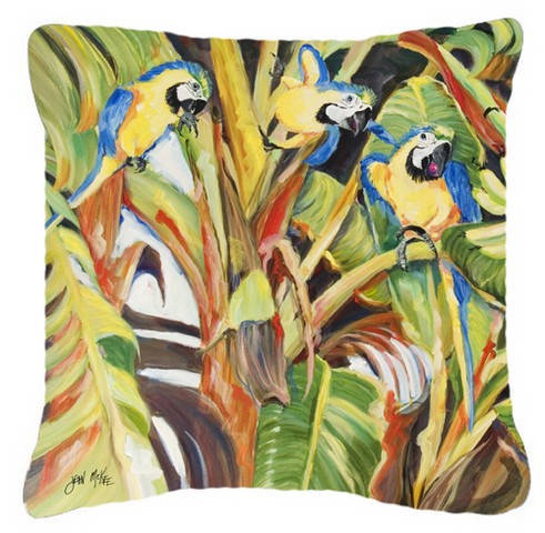 Parrots Canvas Fabric Decorative Pillow