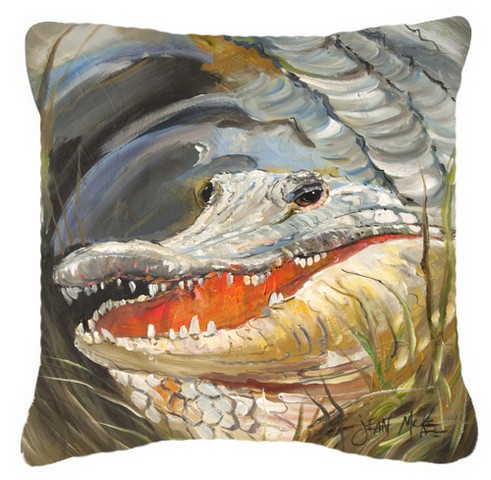 Alligator Canvas Fabric Decorative Pillow