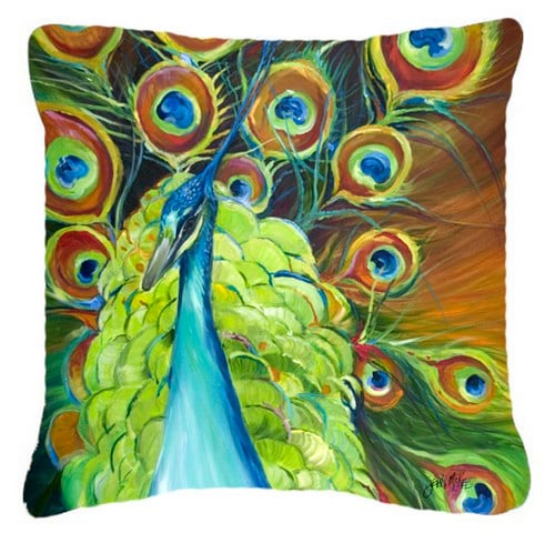 Peacock Canvas Fabric Decorative Pillow
