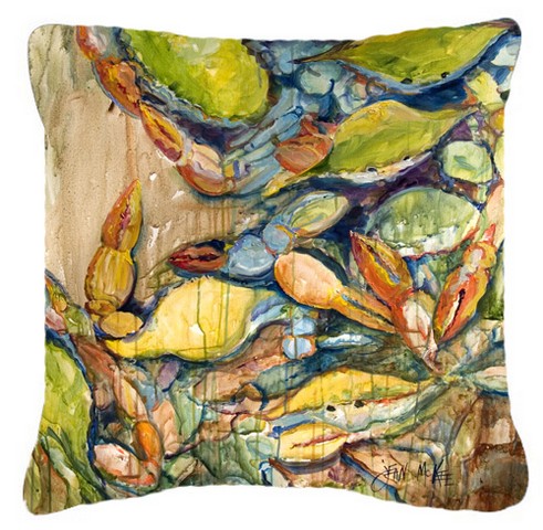 Jubilee Crabs Canvas Fabric Decorative Pillow