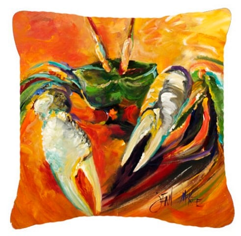 Small Orange Crab Canvas Fabric Decorative Pillow