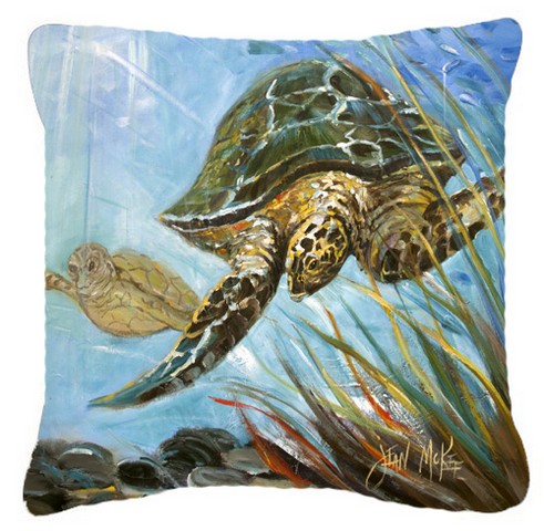 Loggerhead Sea Turtle Canvas Fabric Decorative Pillow