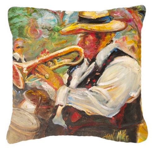 Jazz Trumpet Canvas Fabric Decorative Pillow
