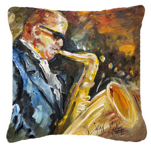 Jazz Sazophone Canvas Fabric Decorative Pillow