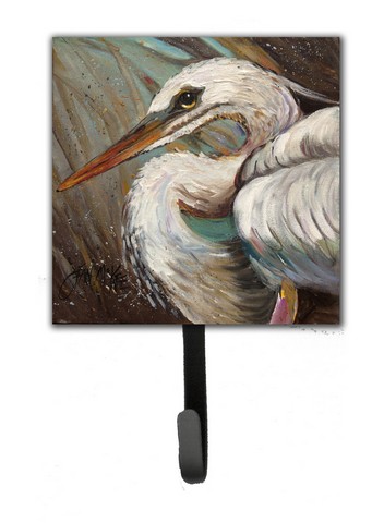 White Egret Leash & Key Holder