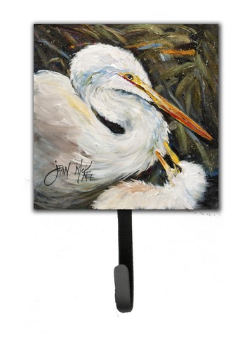 White Egret Leash & Key Holder