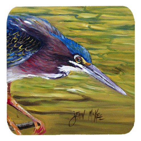 JMK1226FC Green Heron Foam Coasters- Set Of 4