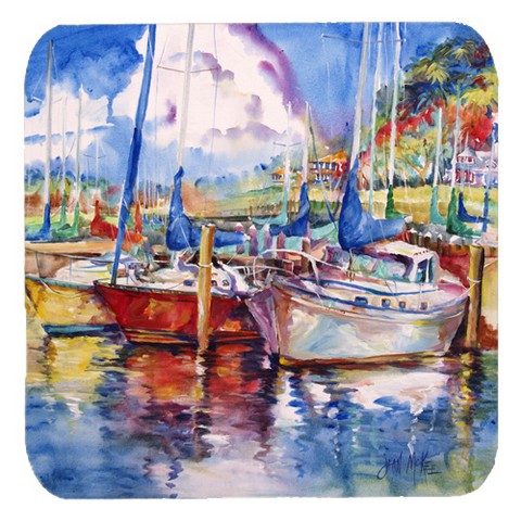 Tree Boats Sailboats Foam Coasters- Set Of 4