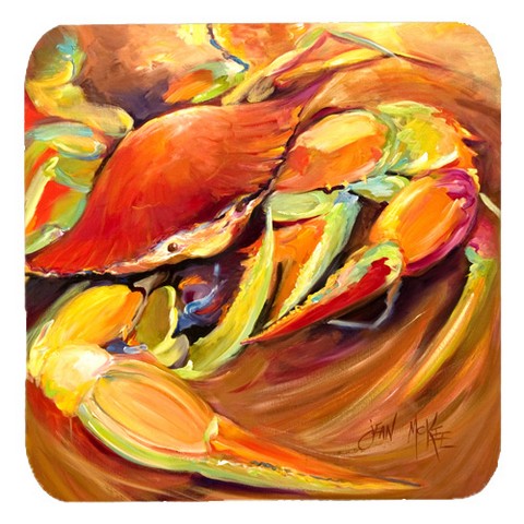 Crab Spice Foam Coasters, Set Of 4