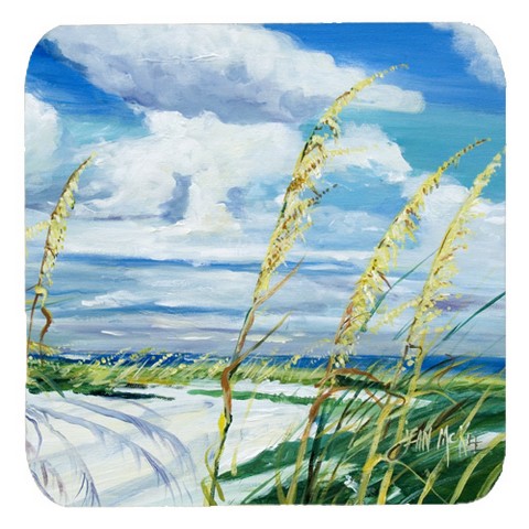 Sea Oats Foam Coasters, Set Of 4