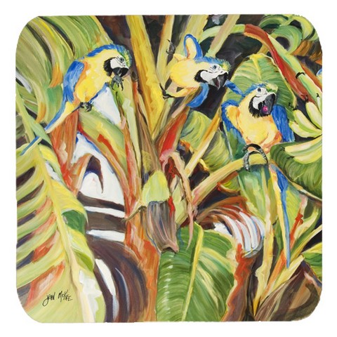 Parrots Foam Coasters, Set Of 4
