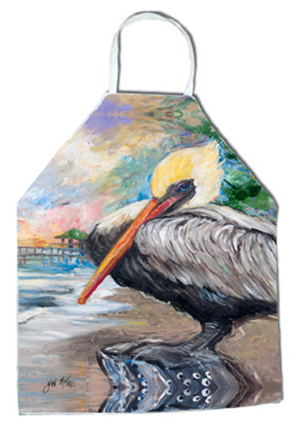 Picture of Carolines Treasures JMK1288APRON Bay View Pelican Apron