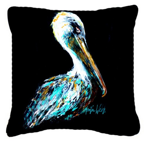 Dressed In Black Pelican Canvas Fabric Decorative Pillow