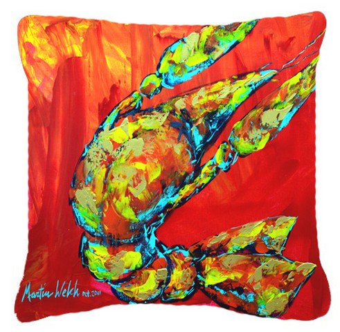 Crawfish Hot Craw Canvas Fabric Decorative Pillow