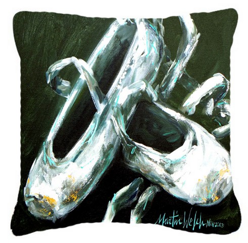 Ballet Golden Toes Canvas Fabric Decorative Pillow