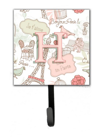 Letter H Love In Paris Pink Leash & Key Holder