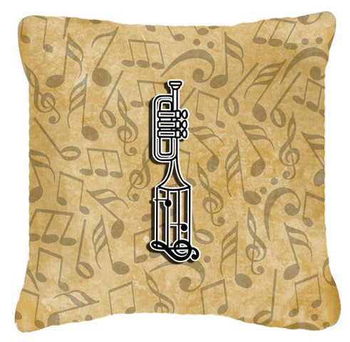 Letter I Musical Instrument Alphabet Canvas Fabric Decorative Pillow