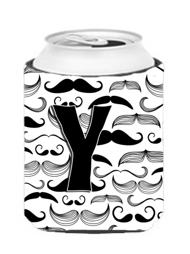 CJ2009-YCC Letter Y Moustache Initial Can & Bottle Hugger