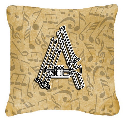 Letter A Musical Instrument Alphabet Canvas Fabric Decorative Pillow