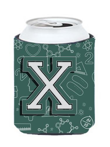 CJ2010-XCC Letter X Back To School Initial Can & Bottle Hugger