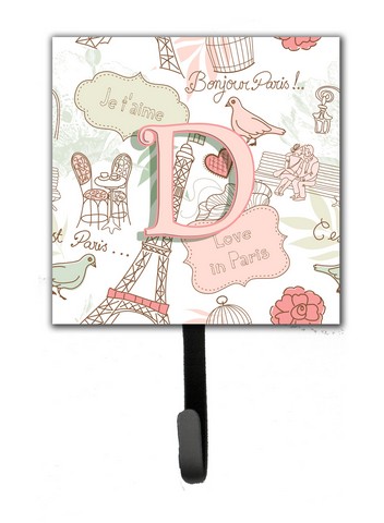 CJ2002-DSH4 Letter D Love In Paris Pink Leash & Key Holder
