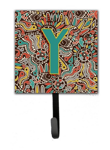 CJ2013-YSH4 Letter Y Retro Tribal Alphabet Initial Leash & Key Holder