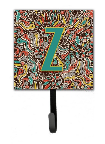 Letter Z Retro Tribal Alphabet Initial Leash & Key Holder