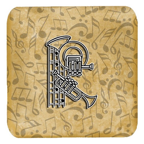 Letter R Musical Instrument Alphabet Foam Coasters- Set Of 4