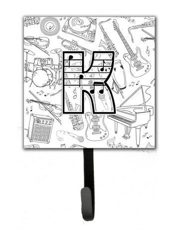 CJ2007-KSH4 Letter K Musical Note Letters Leash & Key Holder