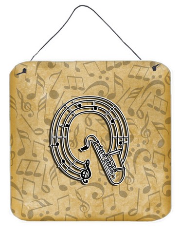 Letter Q Musical Instrument Alphabet Wall and Door Hanging Prints
