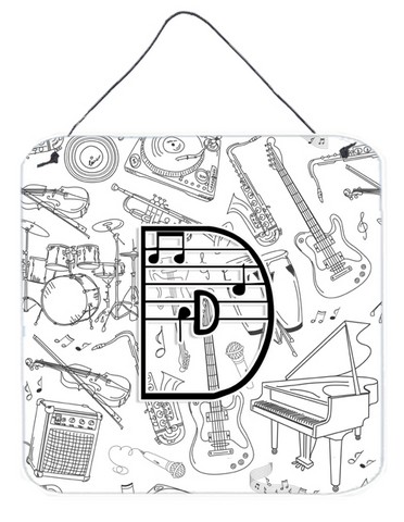CJ2007-DDS66 Letter D Musical Note Letters Wall and Door Hanging Prints