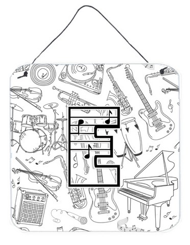 CJ2007-EDS66 Letter E Musical Note Letters Wall and Door Hanging Prints