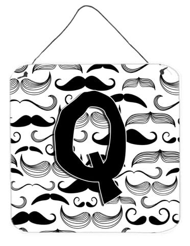 CJ2009-QDS66 Letter Q Moustache Initial Wall and Door Hanging Prints