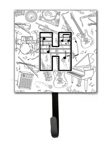 CJ2007-HSH4 Letter H Musical Note Letters Leash & Key Holder