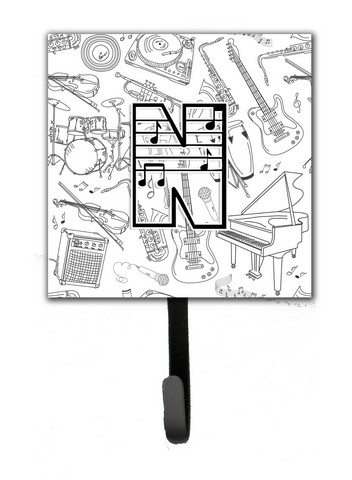 CJ2007-NSH4 Letter N Musical Note Letters Leash & Key Holder