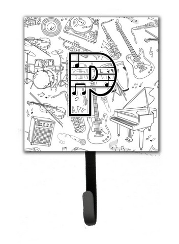 CJ2007-PSH4 Letter P Musical Note Letters Leash & Key Holder