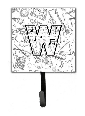 Picture of Carolines Treasures CJ2007-WSH4 Letter W Musical Note Letters Leash & Key Holder