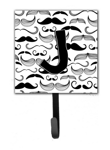 Letter J Moustache Initial Leash & Key Holder